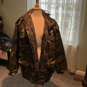 NWOT military camp jacket mens 2x